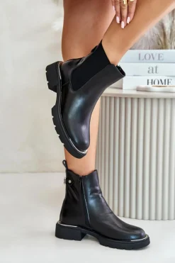 Botki Ocieplane|Czarne Botki><noscript><img width=