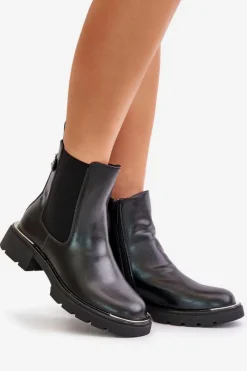 Botki Ocieplane|Czarne Botki><noscript><img width=