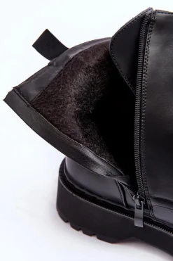 Hot Skórzane Botki Workery Czarne Teflorna Damskie Botki Sznurowane|Brązowe I Beżowe Botki