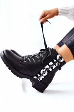 Botki Sznurowane|Czarne Botki>Boto Skórzane Botki Workery Na Suwak Czarne Henri