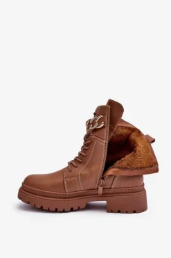 Brązowe I Beżowe Botki|Botki Płaskie><noscript><img width=