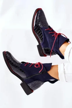 Botki Sznurowane|Czarne Botki><noscript><img width=