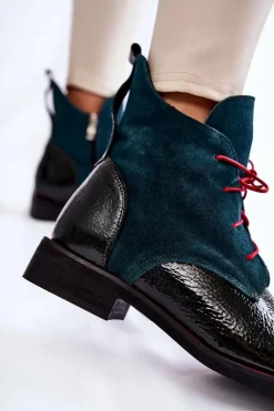 Botki Sznurowane|Czarne Botki><noscript><img width=