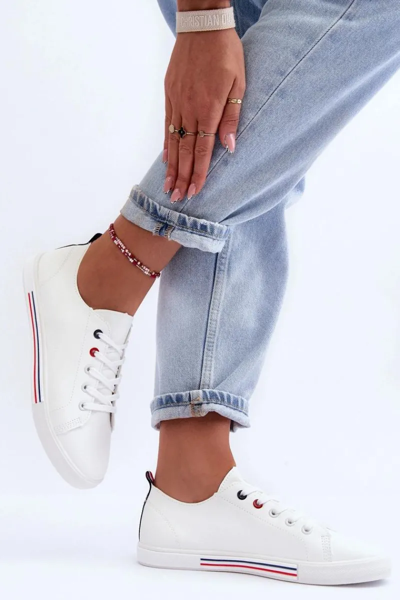 Skórzane Buty Sportowe Damskie Białe Mossaia Damskie Buty Sportowe Na Platformie|Sneakersy Damskie