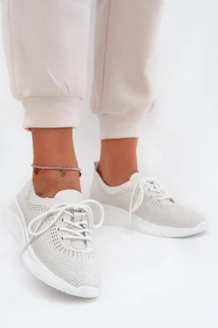 Online Skórzane Buty Sportowe Damskie Vinceza 41472 Białe Damskie Sneakersy Damskie