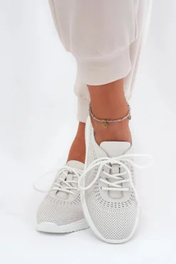 Online Skórzane Buty Sportowe Damskie Vinceza 41472 Białe Damskie Sneakersy Damskie