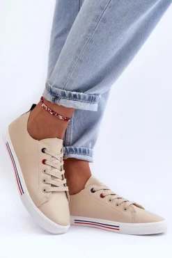 Discount Skórzane Buty Sportowe Damskie Beżowe Mossaia Damskie Buty Sportowe Na Platformie|Sneakersy Damskie