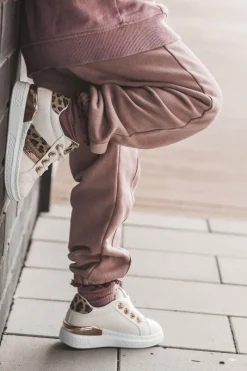 Sale Skórzane Buty Sportowe Panterka Białe Trixie Dzieci Dziewczęce