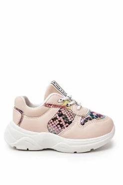 Clearance Skórzane Buty Sportowe Wężowe Różowe Gabbie Dzieci Dziewczęce