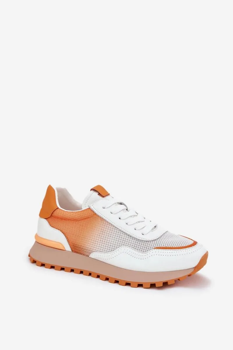 Best Buty damskie Vinceza Skórzane Buty Sportowe Z Siateczką Damskie Vinceza 66775 Pomarańczowe Pomarańczowy