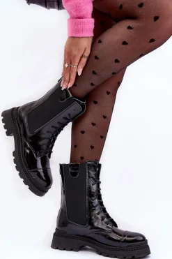 Damskie Trapery|Botki Skórzane><noscript><img width=