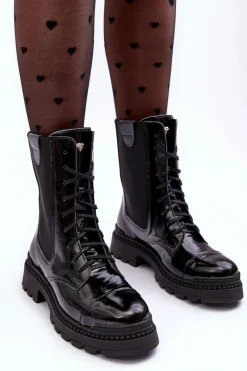 Damskie Trapery|Botki Skórzane><noscript><img width=