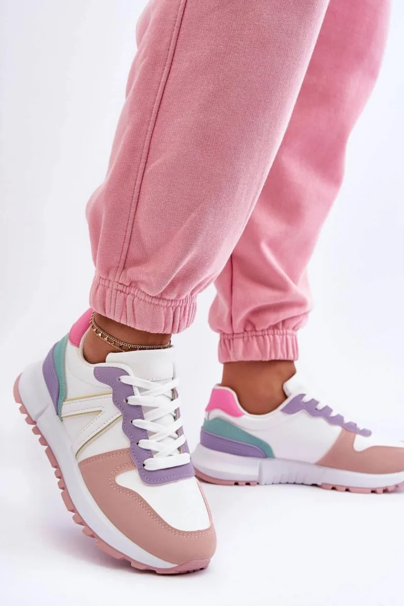 Sneakersy Damskie>Boto Skórzane Damskie Buty Sportowe Wielokolorowe Kabama