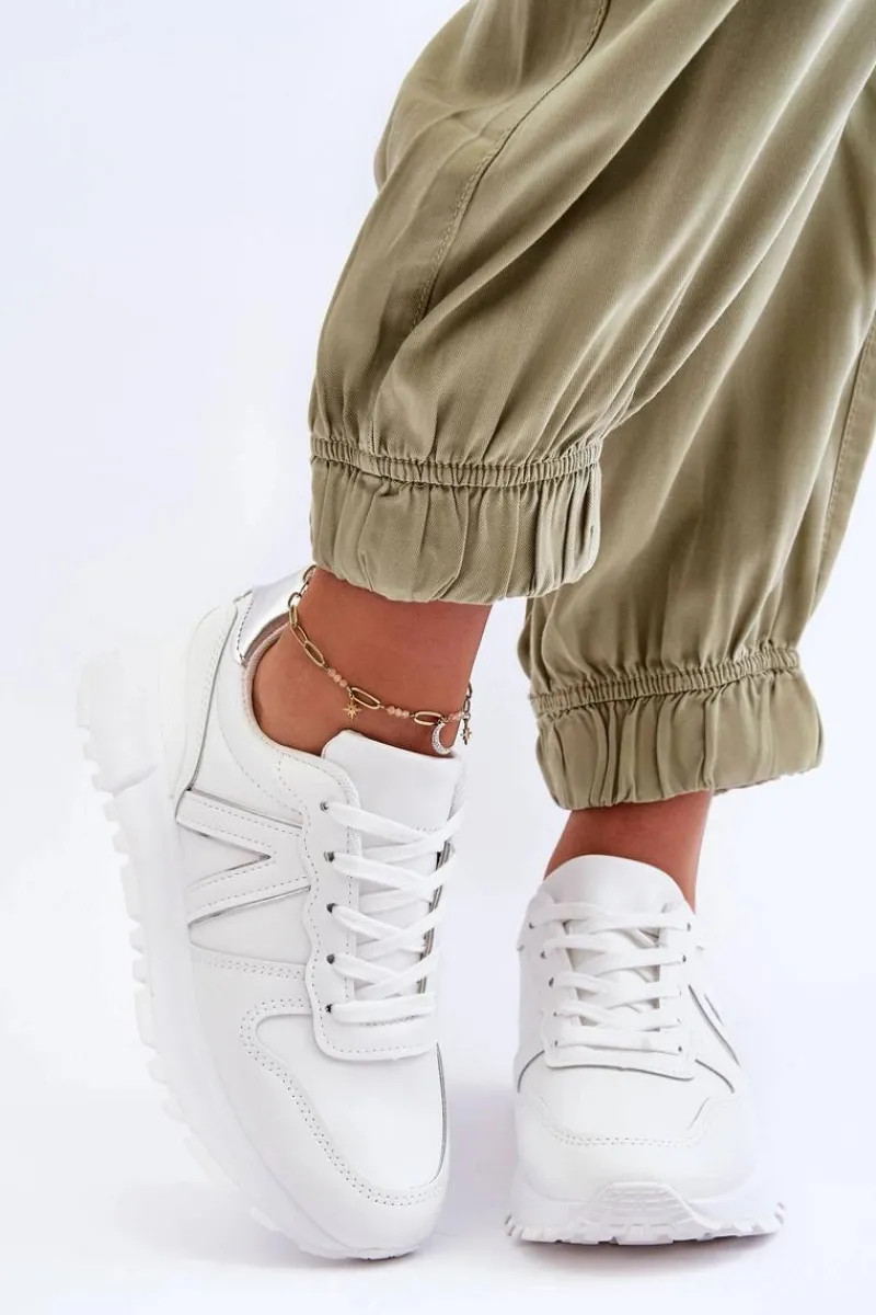 Sale Skórzane Damskie Buty Sportowe Białe Kabama Damskie Sneakersy Damskie