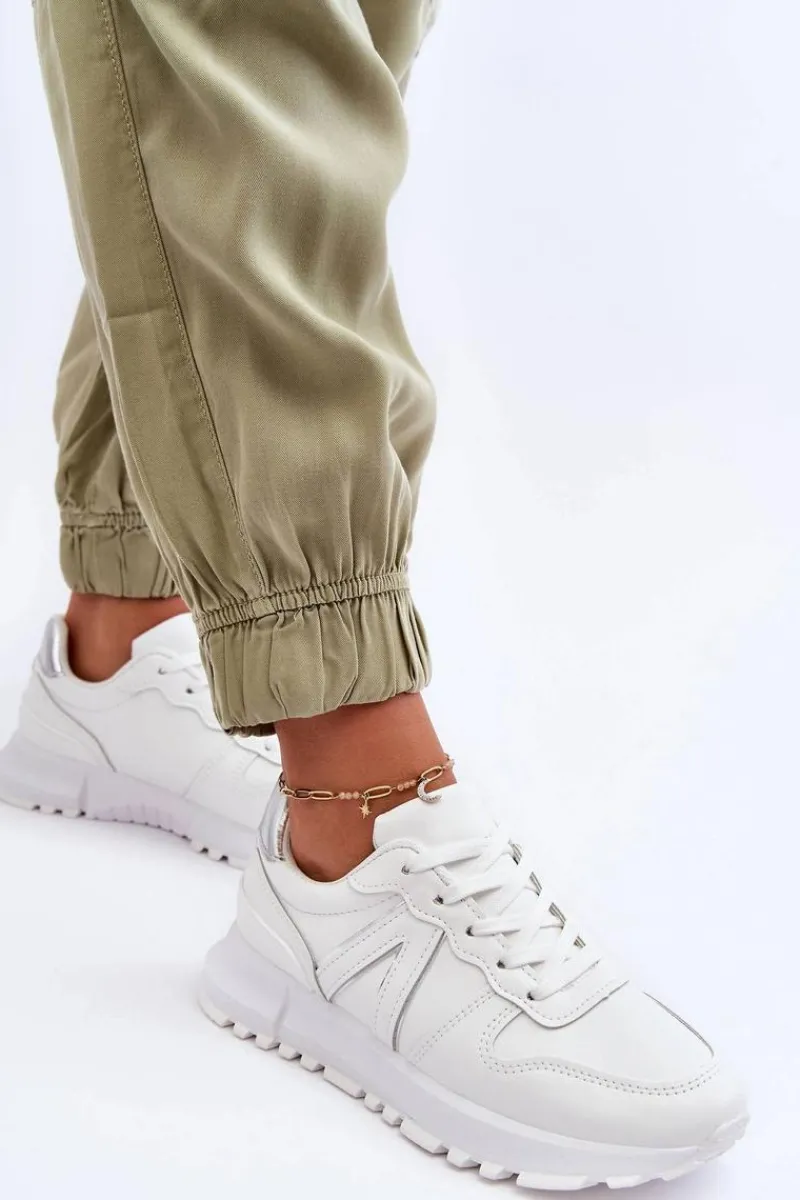 Sale Skórzane Damskie Buty Sportowe Białe Kabama Damskie Sneakersy Damskie