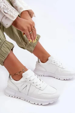 Sale Skórzane Damskie Buty Sportowe Białe Kabama Damskie Sneakersy Damskie