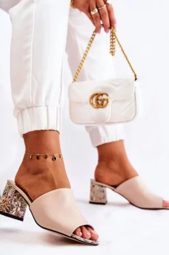 Klapki Na Obcasie|Klapki Damskie Klasyczne><noscript><img width=