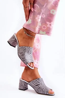 Klapki Na Obcasie|Klapki Damskie Klasyczne><noscript><img width=