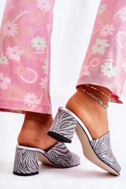 Klapki Na Obcasie|Klapki Damskie Klasyczne><noscript><img width=