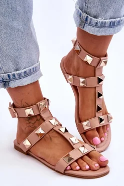 Sandały Płaskie><noscript><img width=