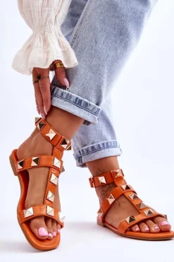 Sandały Płaskie><noscript><img width=