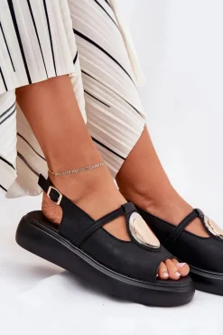 Sandały Z Cholewką|Sandały Na Koturnie><noscript><img width=