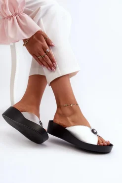 Klapki Na Koturnie|Klapki Damskie Klasyczne><noscript><img width=