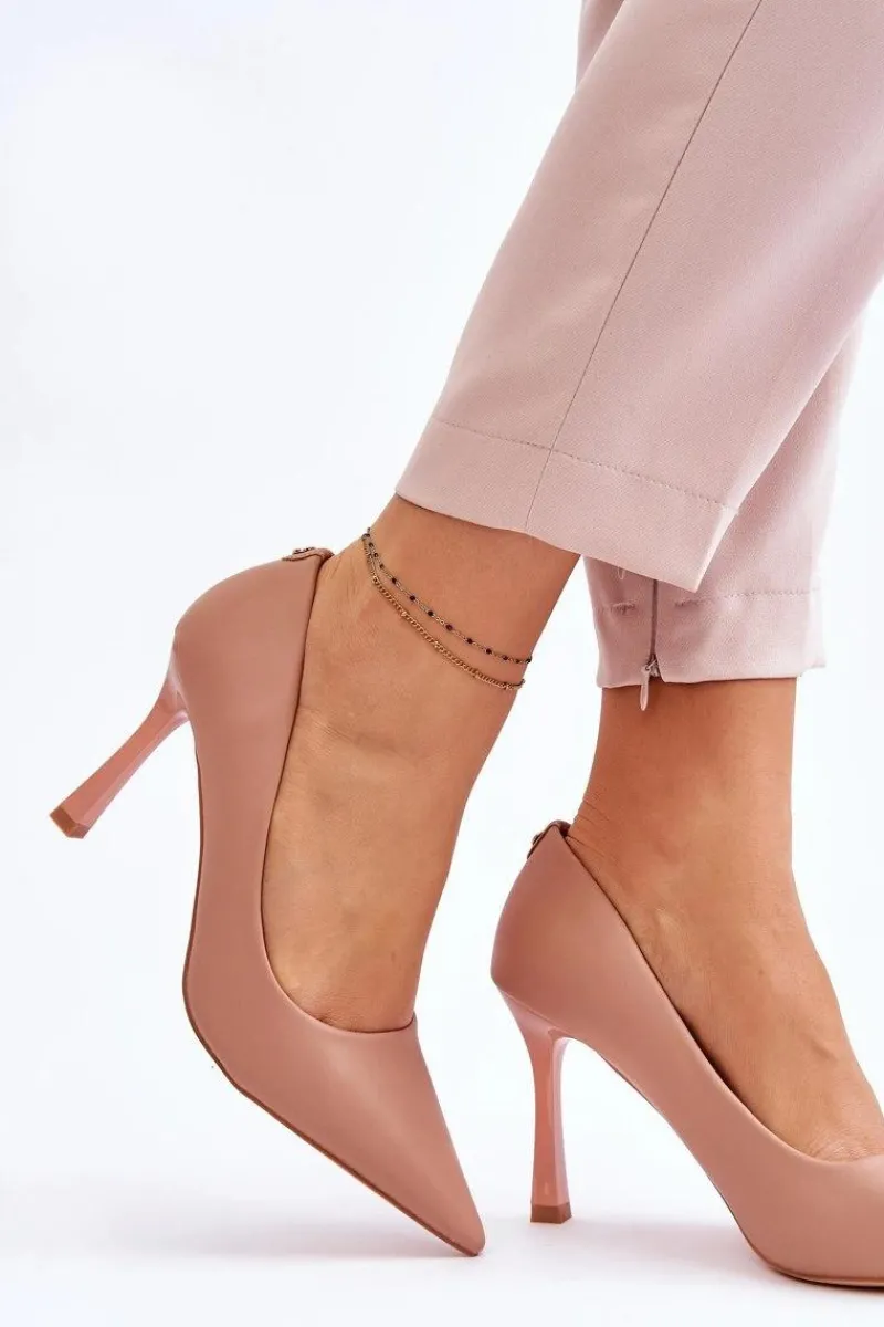 Best Buty damskie Vinceza Skórzane Klasyczne Szpilki Beżowe Kelsey