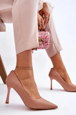 Best Buty damskie Vinceza Skórzane Klasyczne Szpilki Beżowe Kelsey