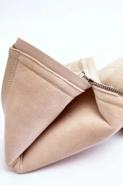 Sale Skórzane Kozaki Na Masywnej Platformie Z Suwakiem Beżowe Ringo Damskie Kozaki Płaskie|Kozaki Przed Kolano