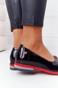 Sale Maciejka Skórzane Lakierowane Półbuty 05035-20 Czarne
