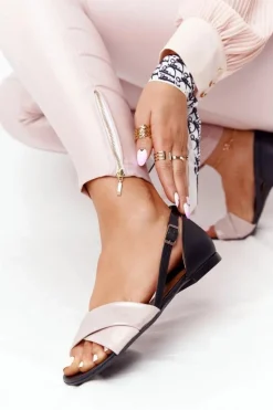 Sandały Płaskie><noscript><img width=