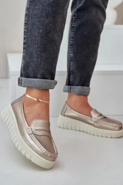 Loafersy Damskie|Mokasyny Damskie Skórzane><noscript><img width=