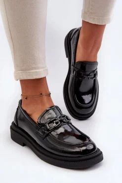 Best Skórzane Mokasyny Damskie Lakierowane Czarne Keelana Damskie Loafersy Damskie|Mokasyny Damskie Lakierowane