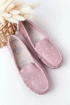 Skórzane Mokasyny RIO FLORE Eco-Friendly Różowe Damskie Mokasyny Damskie Skórzane