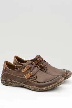 Hot Boto Skórzane Męskie Brązowe Półbuty Elton