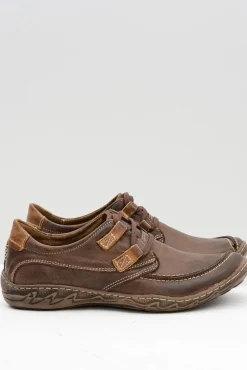 Hot Boto Skórzane Męskie Brązowe Półbuty Elton