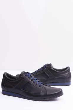 Clearance Skórzane Męskie Sportowe Półbuty Sferis Czarne Męskie Półbuty Casual