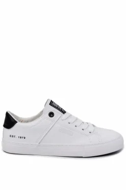 Trampki Męskie Big Star|Trampki Niskie>Big Star Shoes Skórzane Męskie Tenisówki Big Star JJ174105 Biało-Czarne