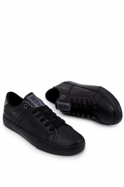 Sale Skórzane Męskie Tenisówki Big Star JJ174108 Czarne Męskie Trampki Męskie Big Star|Trampki Niskie