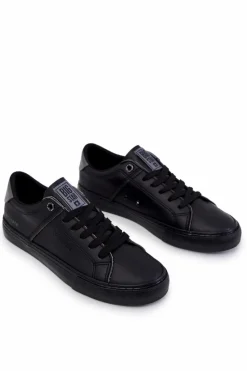 Sale Skórzane Męskie Tenisówki Big Star JJ174108 Czarne Męskie Trampki Męskie Big Star|Trampki Niskie