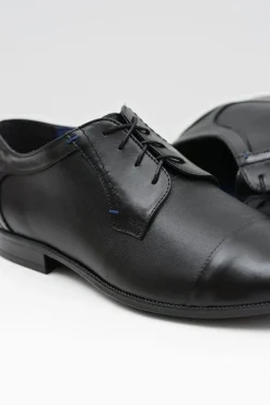 Półbuty Eleganckie></noscript>Boto Skórzane Męskie Wizytowe Czarne Półbuty Leopoldo