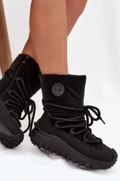 Lee Cooper Skórzane Śniegowce Na Platformie LCJ-25-12-3660 Czarne Czarny