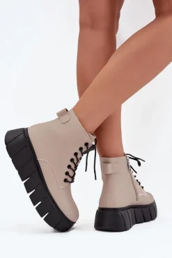 Botki Ocieplane|Botki Skórzane></noscript>Buty damskie Vinceza Skórzane Ocieplane Botki Damskie Na Platformie Vinceza 66803 Beżowe Beżowy