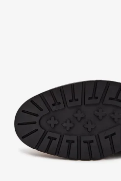 Online Skórzane Ocieplane Botki Męskie Na Zamek Big Star OO174148 Czarne Męskie Botki Męskie