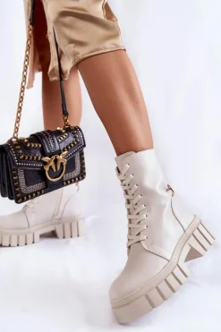 Damskie Trapery|Botki Sznurowane><noscript><img width=