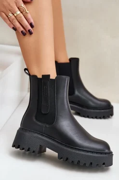 Botki Ocieplane|Czarne Botki><noscript><img width=