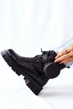 Botki Sznurowane|Czarne Botki><noscript><img width=