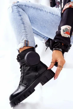 Botki Sznurowane|Czarne Botki><noscript><img width=