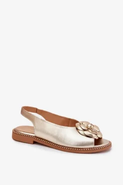 Sandały Płaskie><noscript><img width=